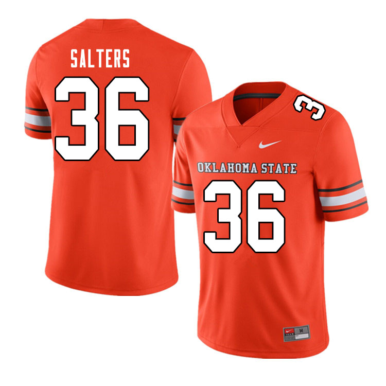 Men #36 Darius Salters Oklahoma State Cowboys College Football Jerseys Sale-Alternate Orange